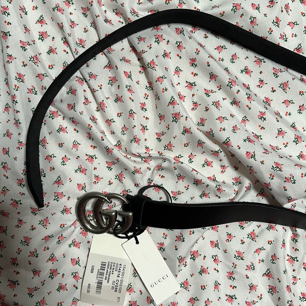 Silver Gucci Belt